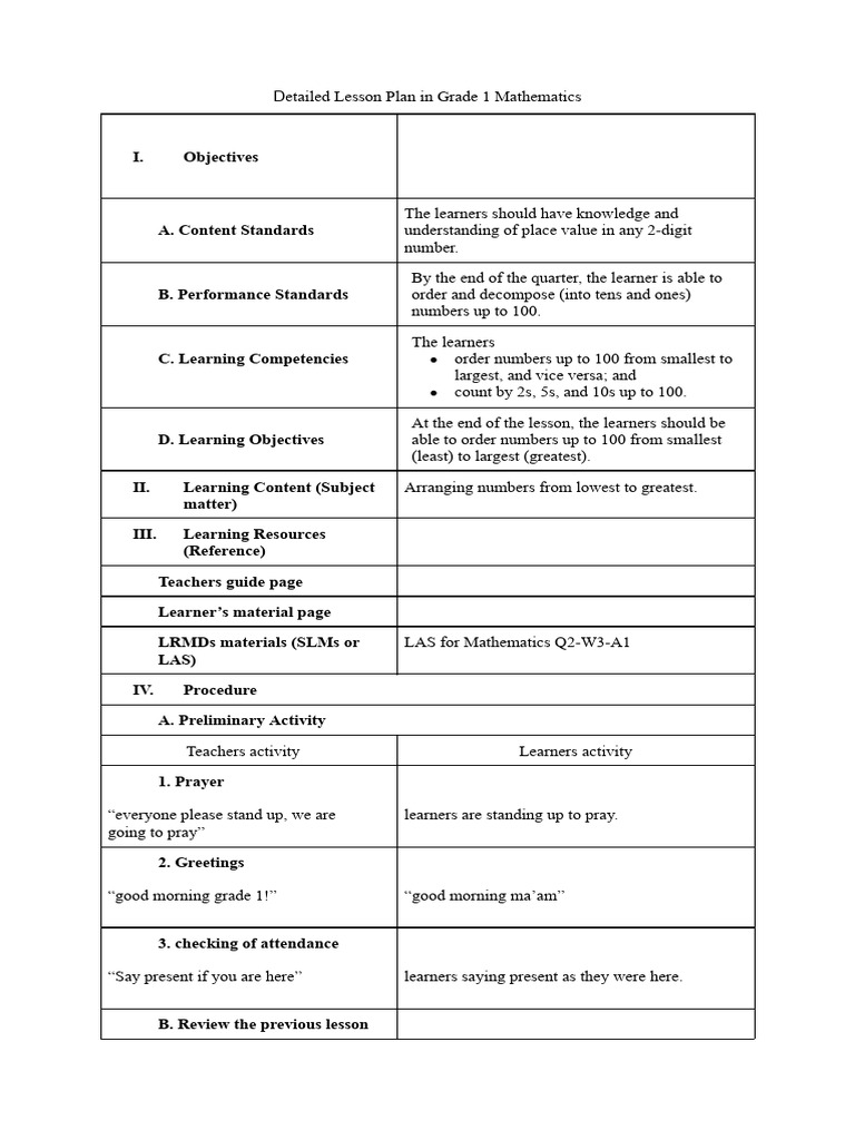 Grade 1 Math: Ordering Numbers | PDF | Learning | Cognitive Science
