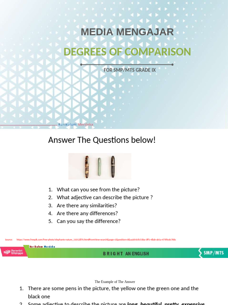 DEGREES OF COMPARISON 100 EXAMPLES WITH ANSWERS PDF visual data 2