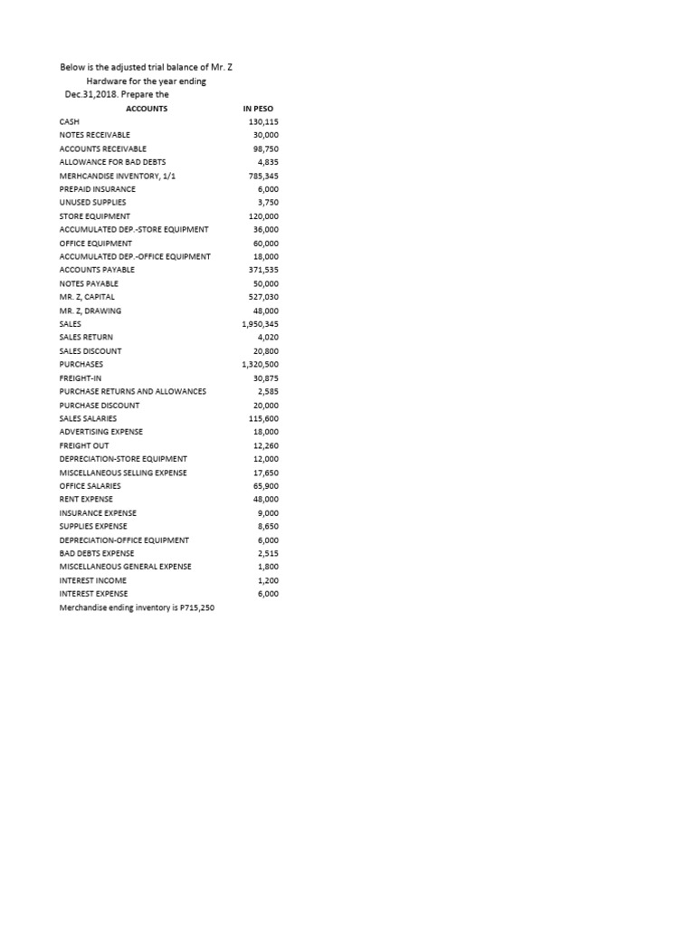 Sample problem for peta pdf
