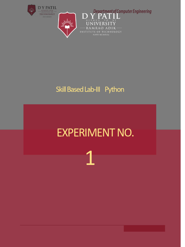 SBL Python LAB Manual | PDF