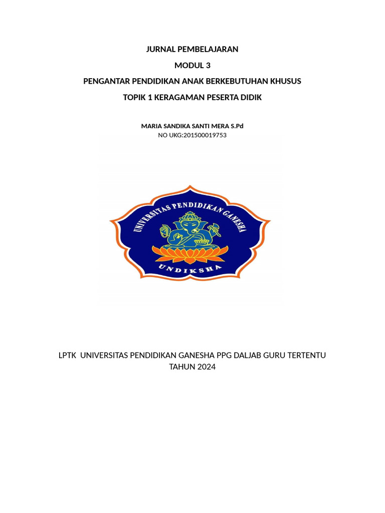 JURNAL PEMBELAJARAN - Copy | PDF