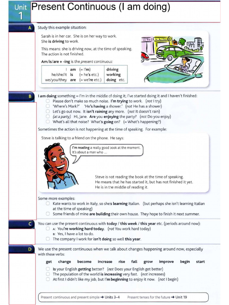 Unit 1 - Present Continuous | PDF