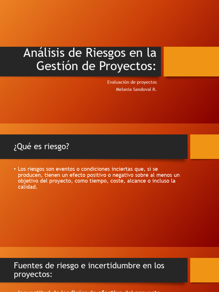 Análisis de Riesgos en Proyectos | PDF | Riesgo | Evaluación de riesgos