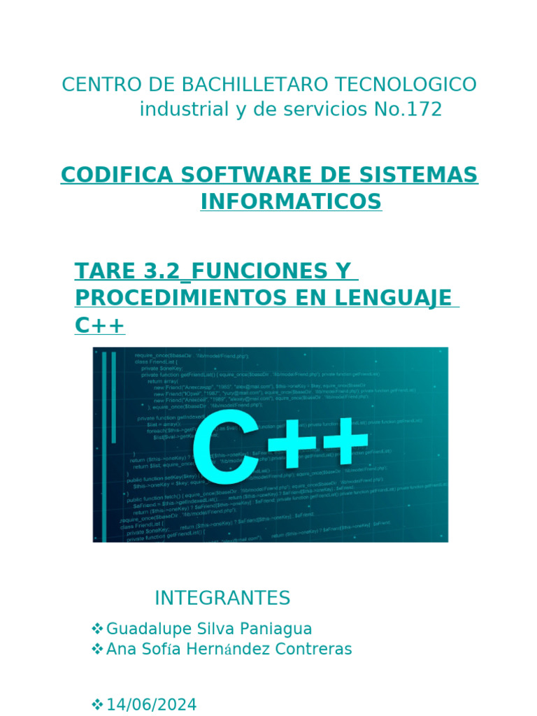 Funciones y Procedimientos C++ | PDF