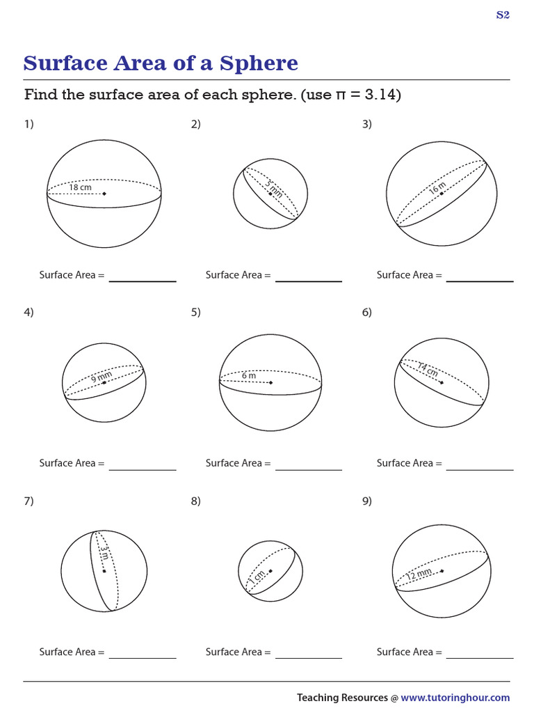 Sphere 2 | PDF | Area | Quantity
