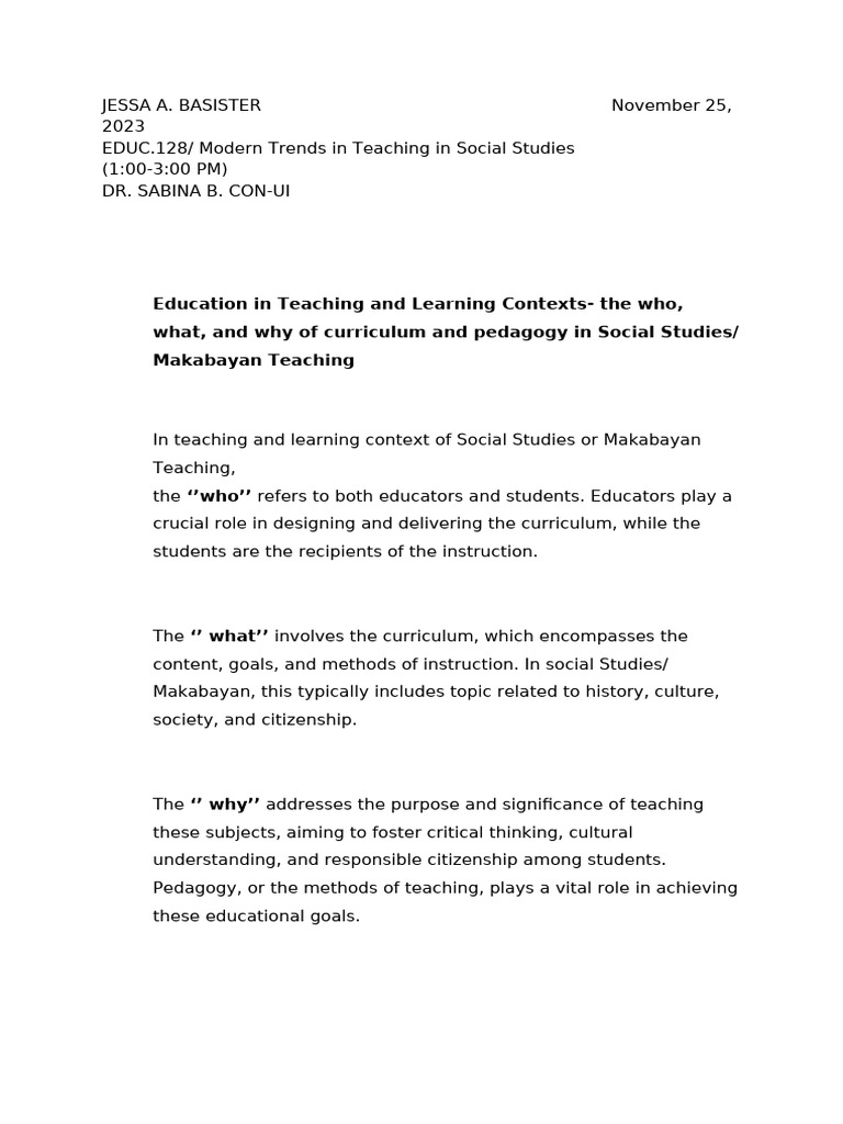 Assignment Social Studies | PDF