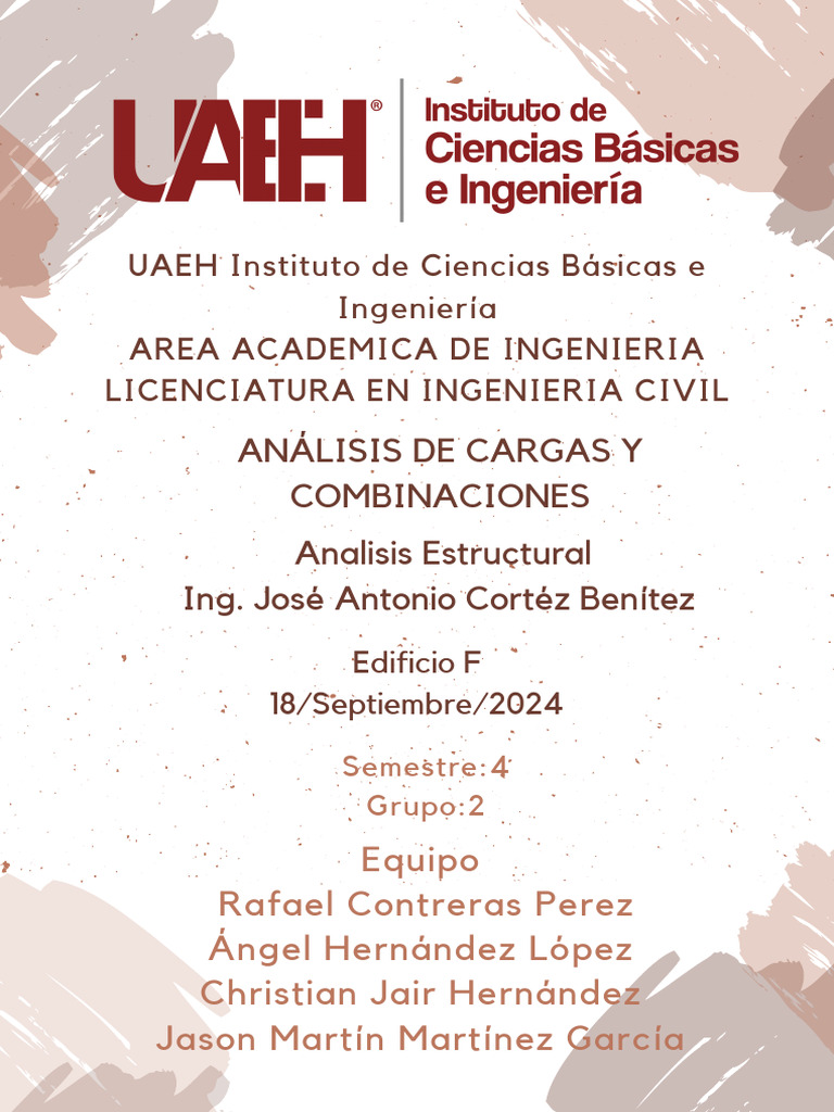 Análisis de cargas y bajada de cargas PDF