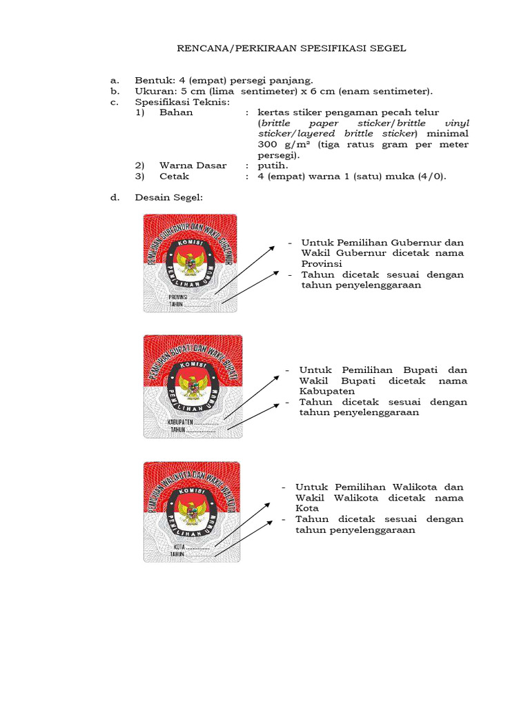 6 Perkiraan Spesifikasi Segel | PDF