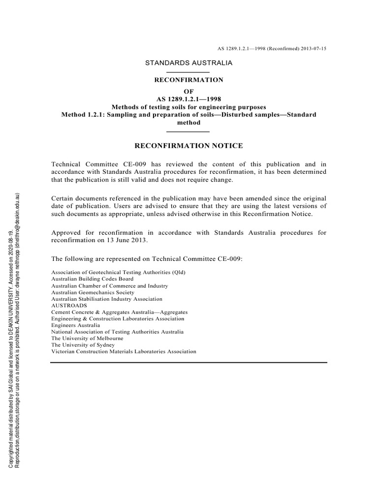 As1289 1 2 1 | PDF