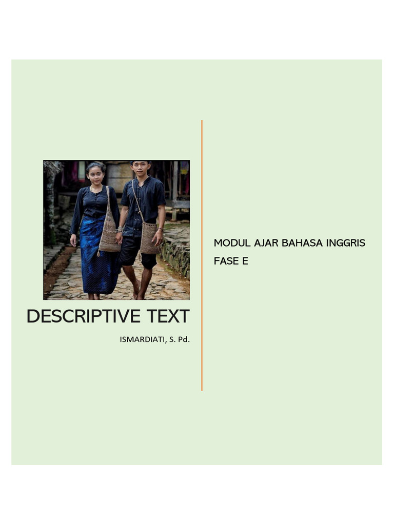 Modul ajar descriptive text people pdf