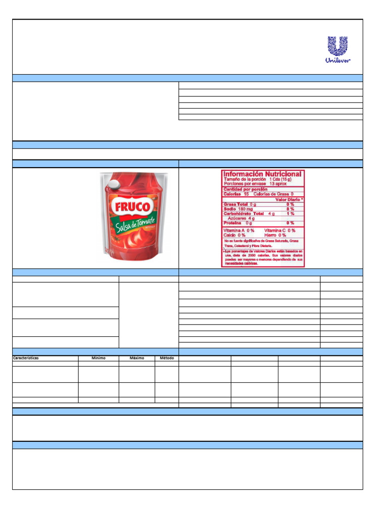 FT Salsa de Tomate Fruco | PDF
