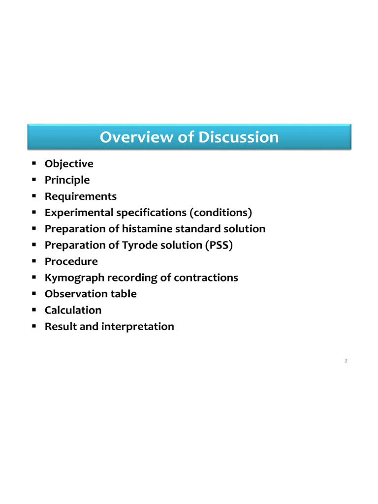 Bioassay of Histamine Using Matching Method | PDF