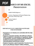 Basics of Ms Excel Lecture 1