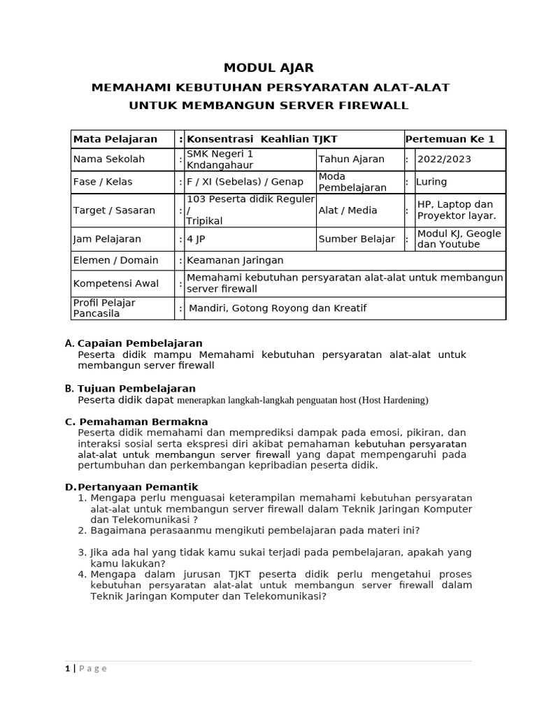 12-Modul Ajar-Kj-5 | PDF