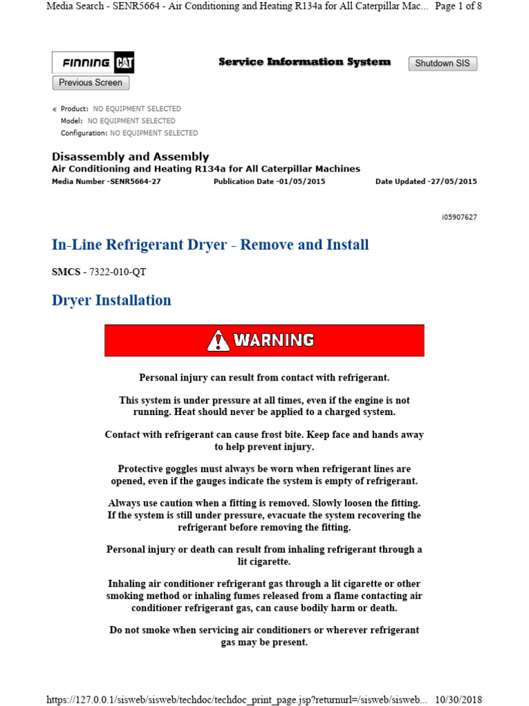 In-Line Refrigerant Dryer - Remove and Install | PDF