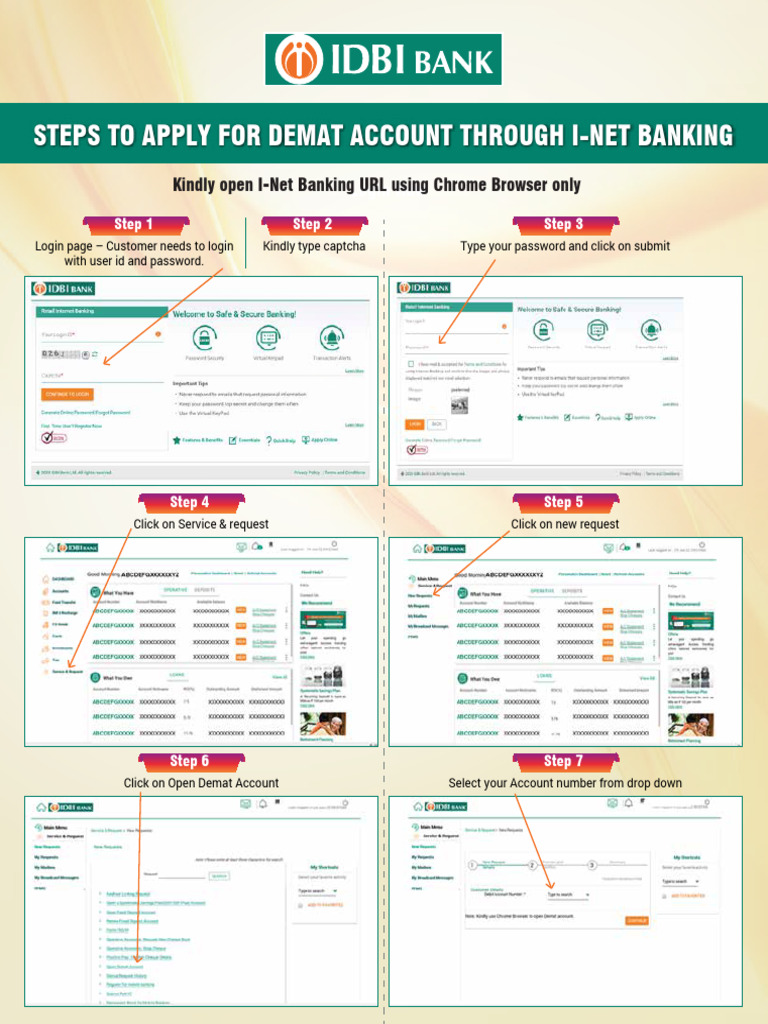 Steps To Be Followed in I NET Banking | PDF