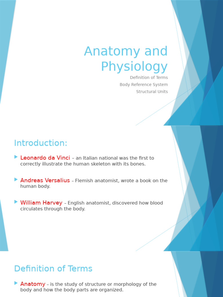 Anatomy and Physiology Overview | PDF | Human Body | Wellness