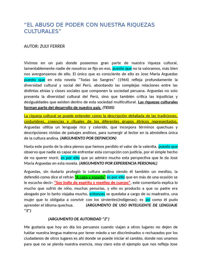 El Abuso de Poder Con Nuestra Riquesas Culturales-1 | PDF