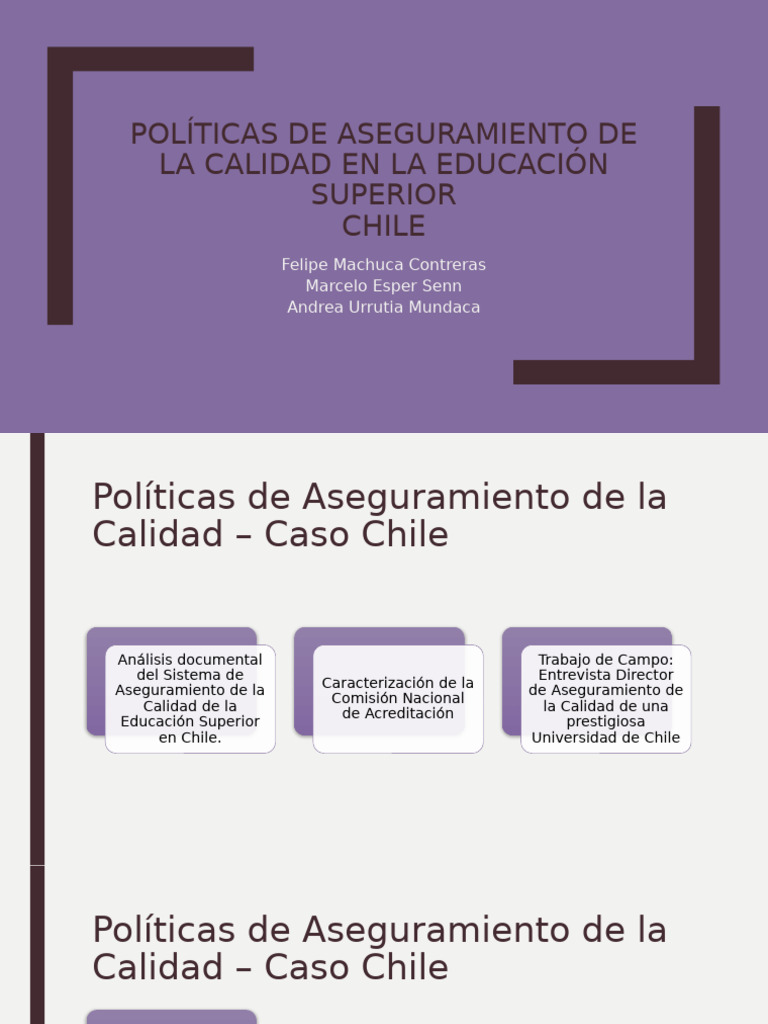 Póliticias de Aseguramiento de La Calidad en La Educación Superior | PDF