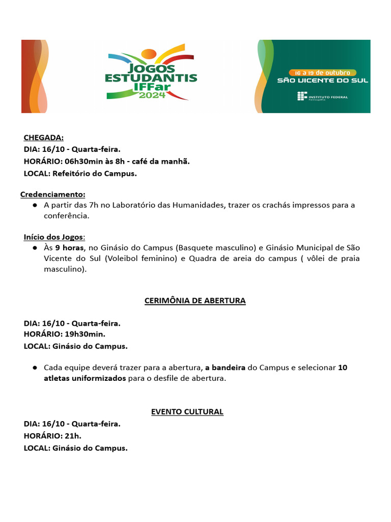Informativo 1 JEIF 2024 | PDF