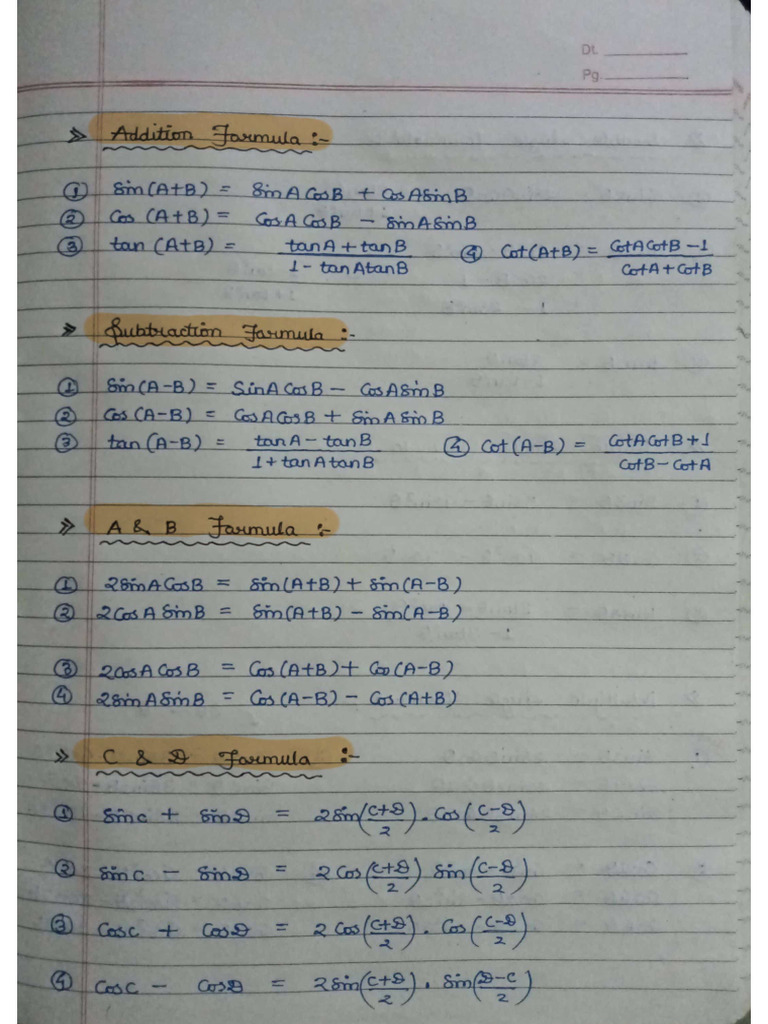 Trigonometry Identities | PDF