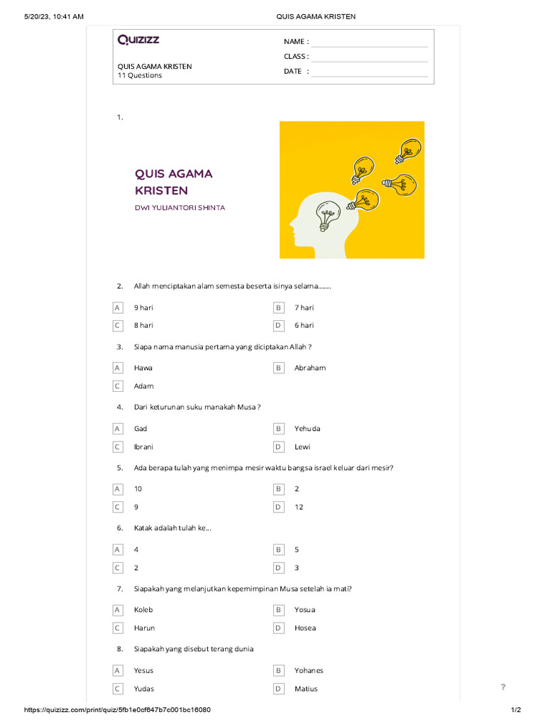 Quis Agama Kristen | PDF
