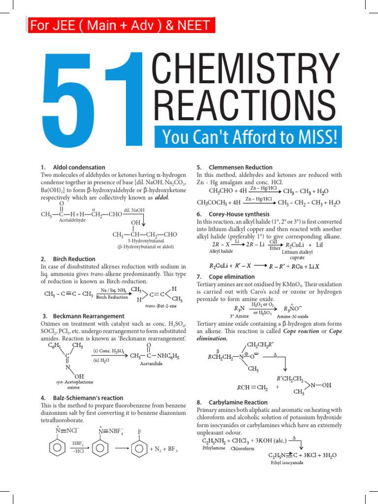 Organic Chemistry Name Reactions P | PDF