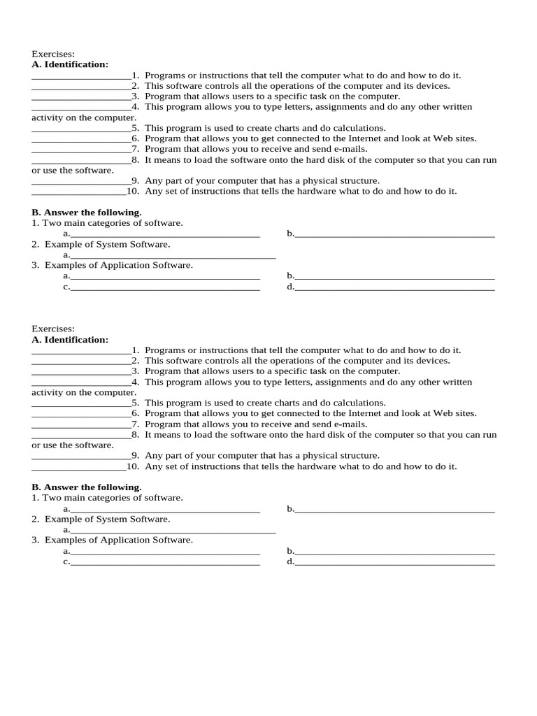 Exercises | PDF