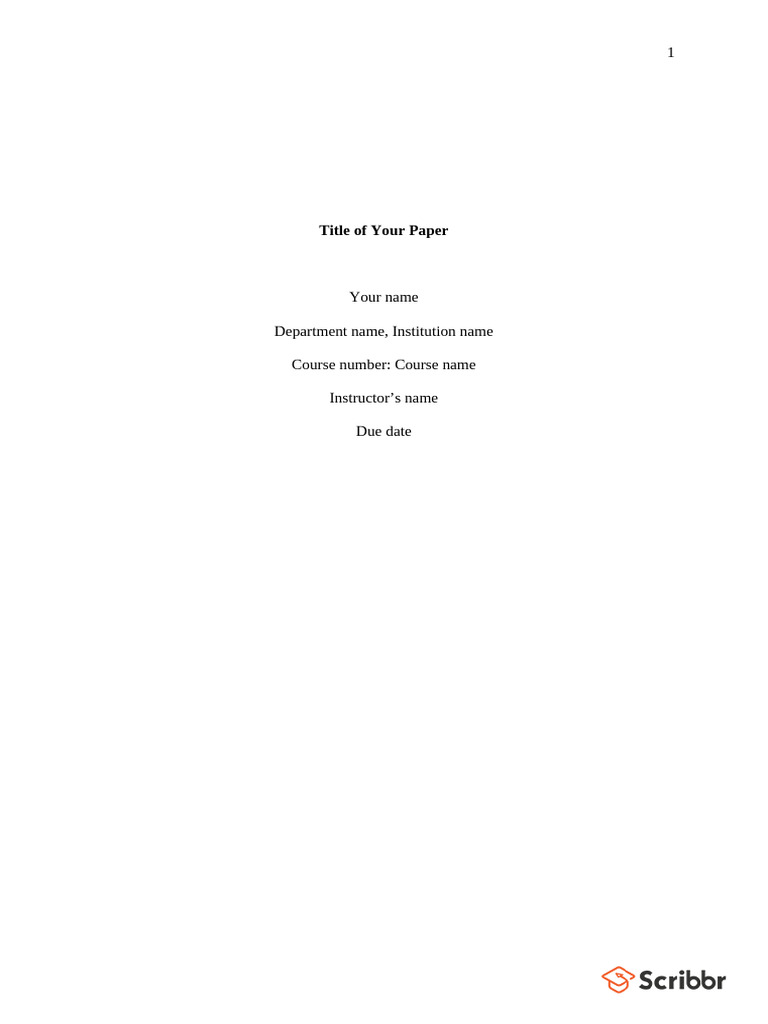 Academic Paper Formatting Guide | PDF