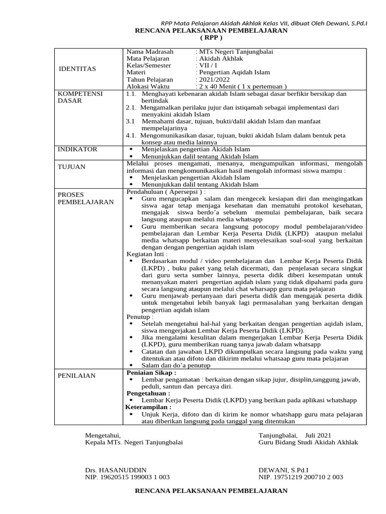 RPP 2 | PDF