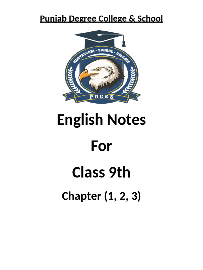 English Notes For Class 9 | PDF