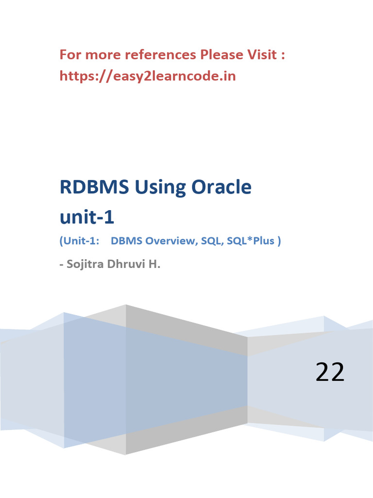 RDBMS Overview and SQL Basics | PDF | Relational Database | Databases