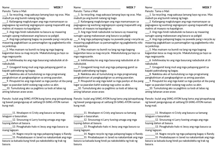 Esp Quiz W7 | PDF