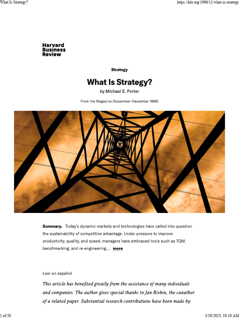 What Is Strategy Pdf