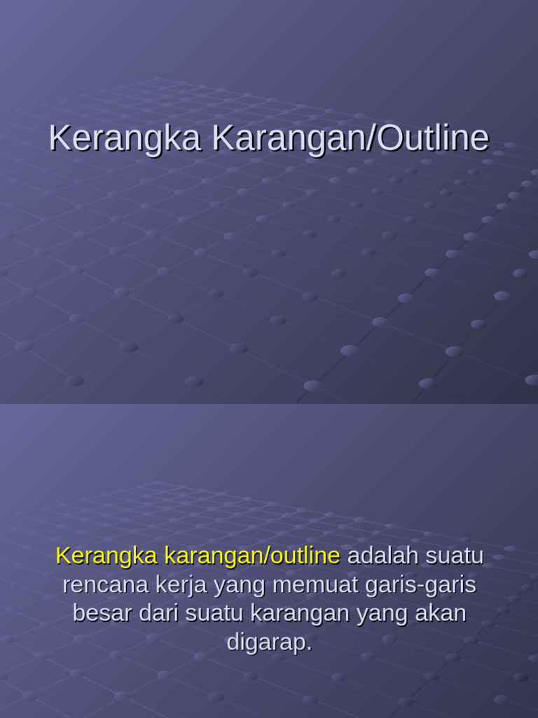 Kerangka Karangan | PDF