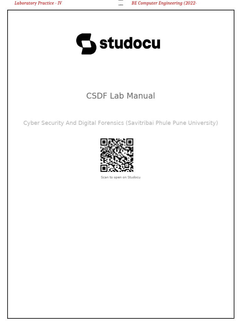 CSDF Lab Manual for Cyber Security | PDF | Computer File | Computers