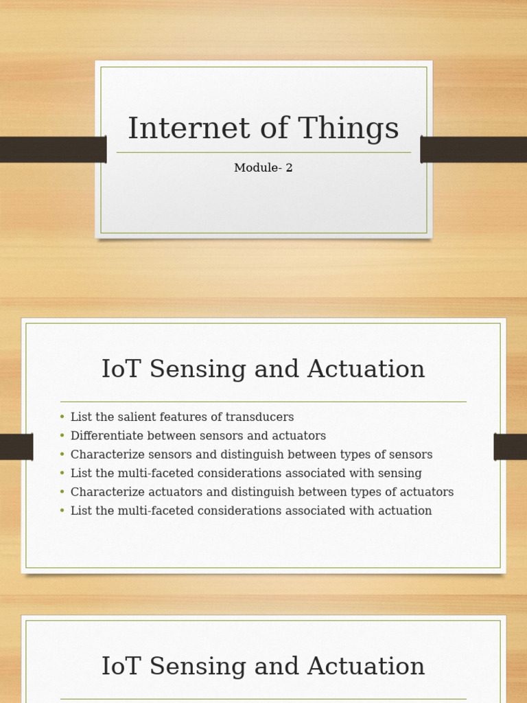 Internet of Things 2 | PDF | Actuator | Sensor