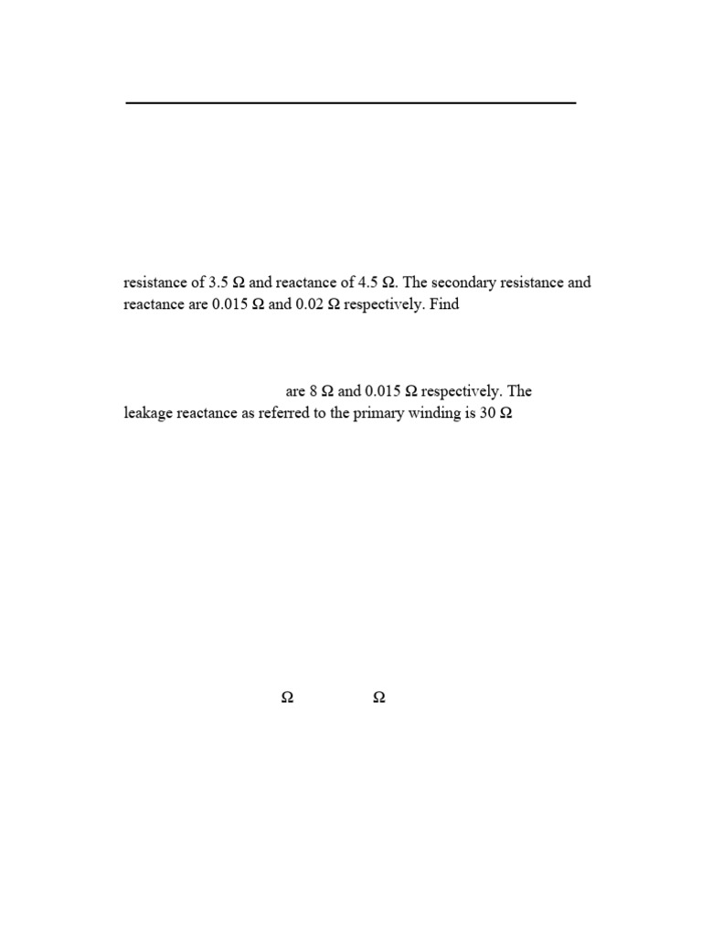 Single Phase Transformer Exercises | PDF | Science & Mathematics ...