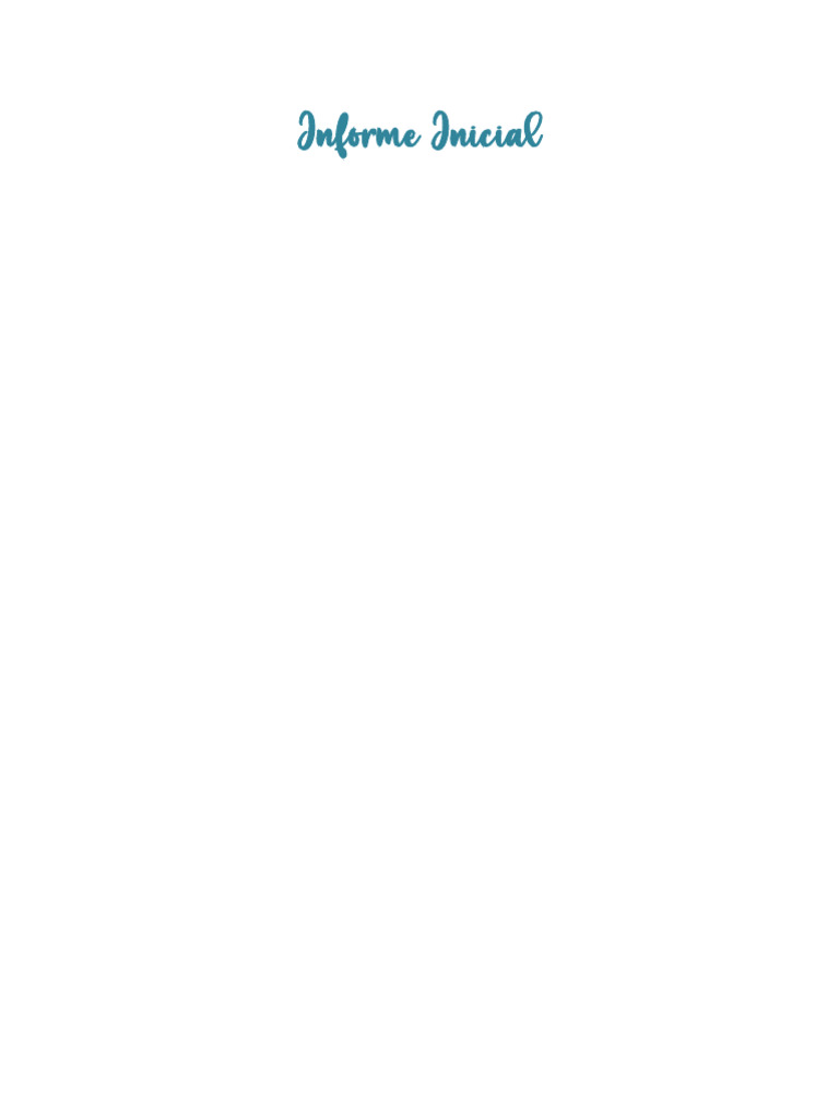 Informe Inicial | PDF