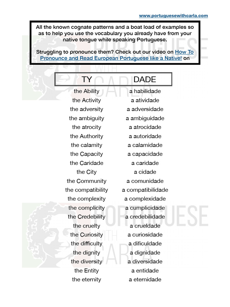 PDF Cognate Patterns | PDF