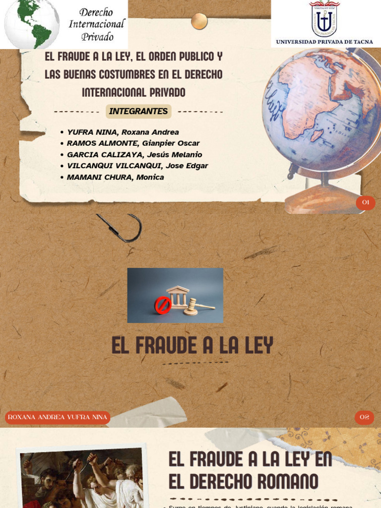 Fraude A La Ley, Orden Publico y Buenas Costumbres - Grupo 4 | PDF