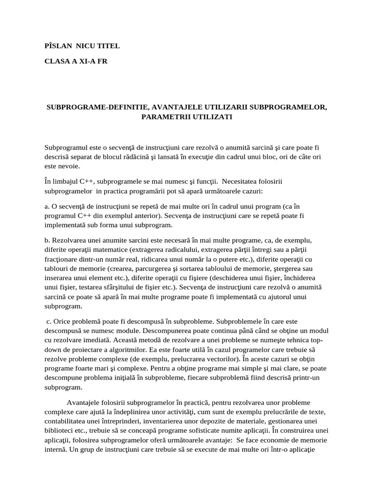 Referat Informatica | PDF