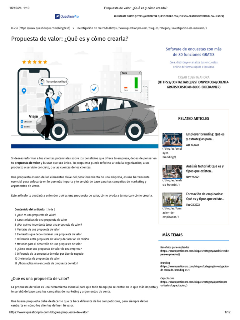 Cómo crear una propuesta de valor efectiva | PDF | Business | Producto ...