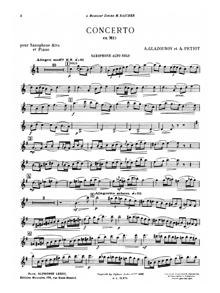 A.Głazunow - Concerto - Głos + Akomp. | PDF