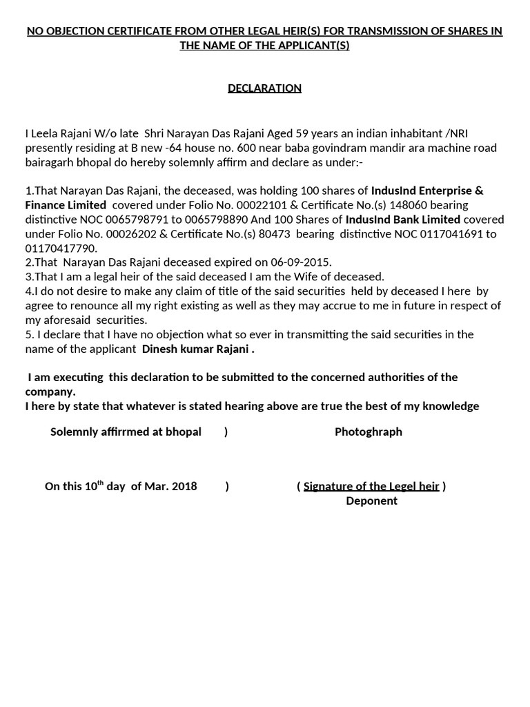 Leela Declaration | PDF
