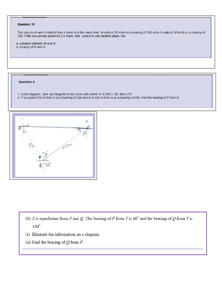 Bearing and Distance Theory | PDF