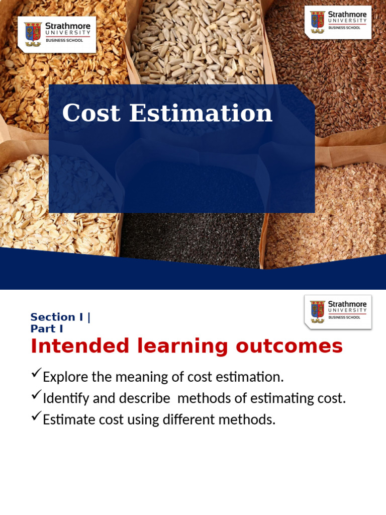Cost Estimation Methods | PDF
