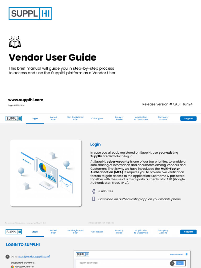 SupplHi Vendor User Guide Rev7.9.0 ENG v02 | PDF