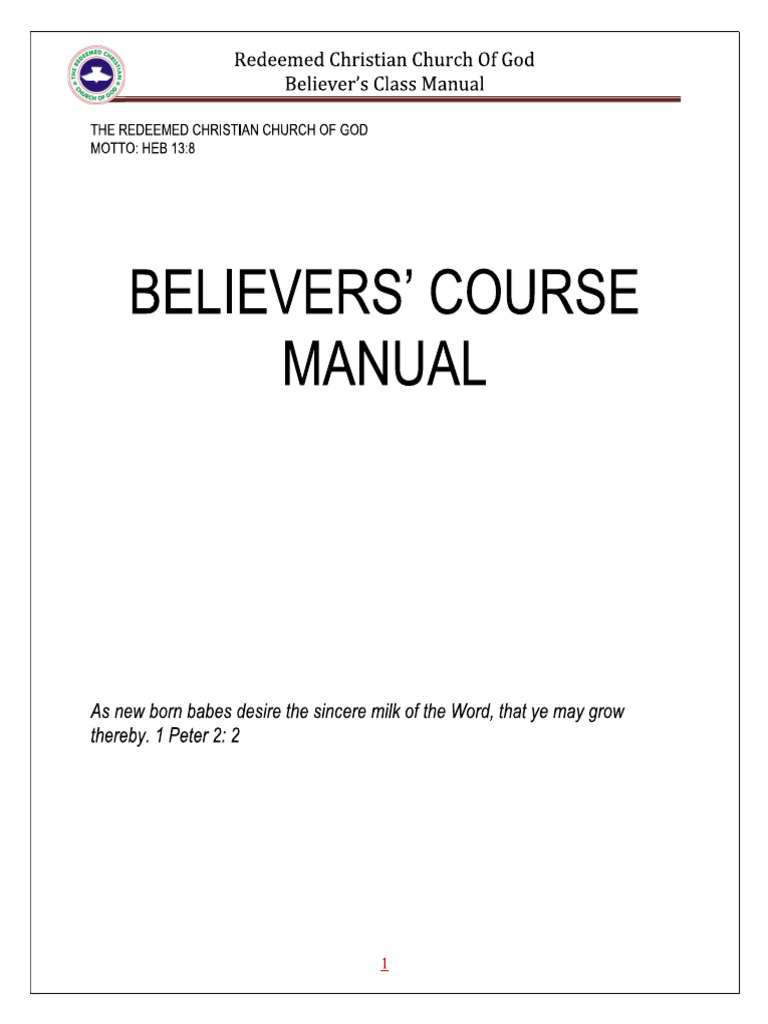 RCCG Believers Class Manual Malta | PDF
