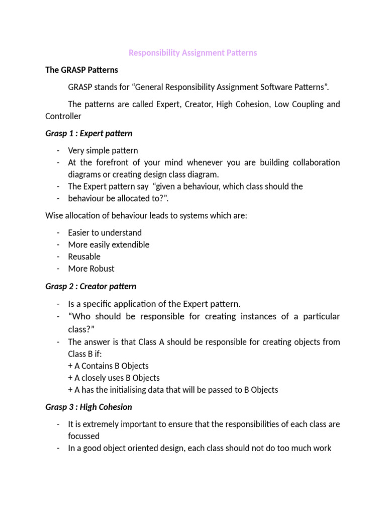 GRASP | PDF